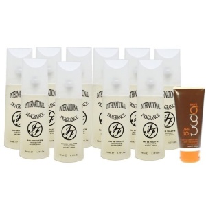 PACK 10 UNIDADES DE INTERNATIONAL FRAGRANCE VARIADAS EDT 50 ML (500 ML EN TOTAL) (Sin caja) + POSTQUAM VIDA BRONZ SPF10 LECHE SOLAR CORPORAL 100 ML REGULAR