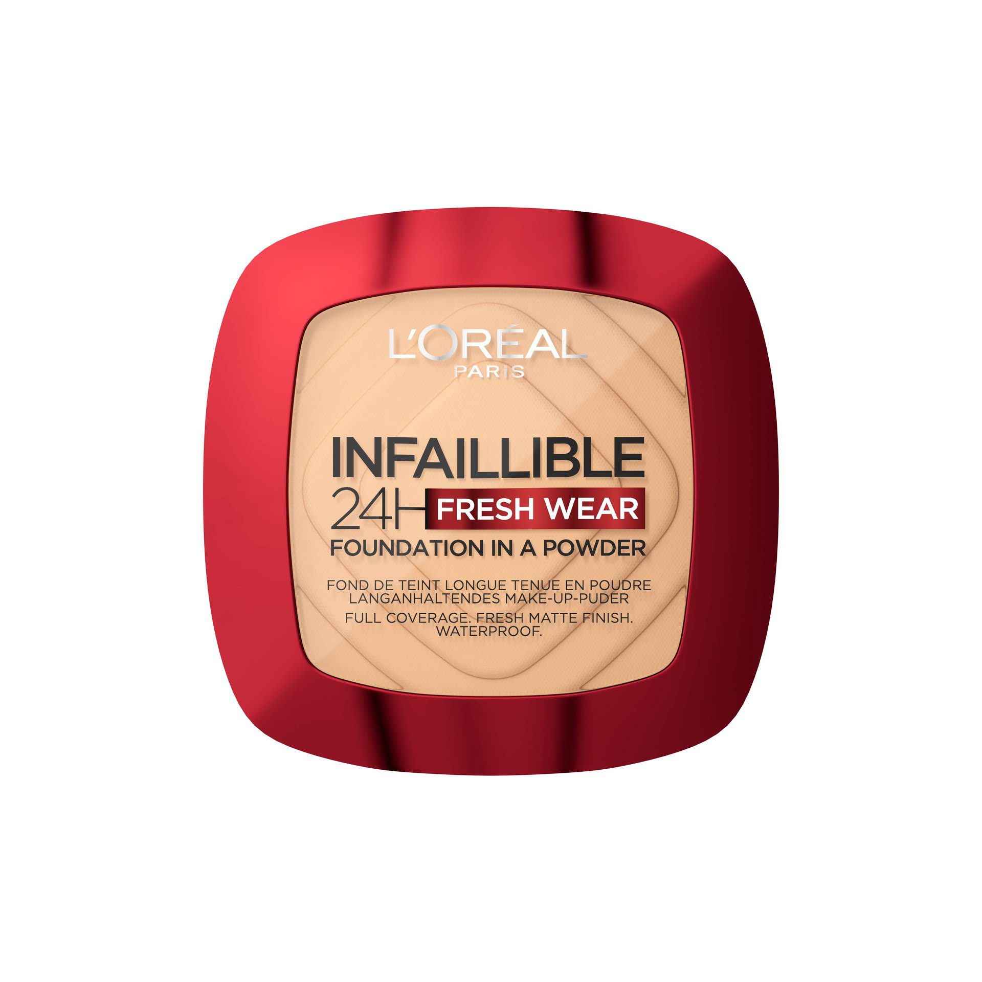LOREAL INFAILLIBLE 24H FRESH WEAR FOUNDATION IN A POWDER 140 GOLDEN BEIGE 9 GRAMOS