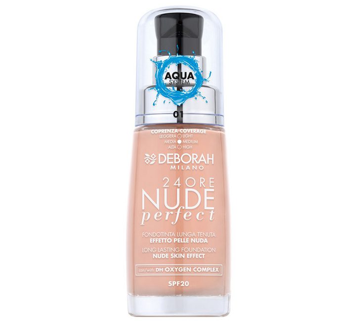 DEBORAH MILANO 24ORE NUDE PERFECT SPF20 NUMERO 01 FAIR 30 ML REGULAR