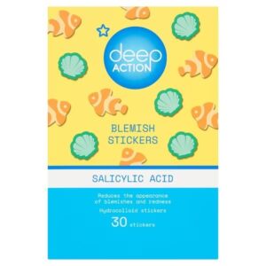 PARCHES PARA IMPERFECCIONES CON ACIDO SALICILICO DE ACCION PROFUNDA FORMA PEZ PAYASO 30 STICKERS REGULAR