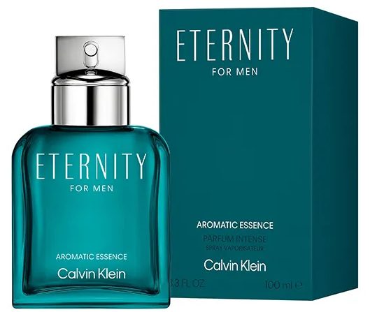 CK ETERNITY FOR MEN AROMATIC ESSENCE PARFUM INTENSE 100ML (Sin caja, 95% del contenido) TESTER # (CAJA GENERICA)