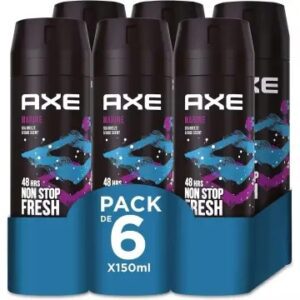 PACK 6 UNIDADES DESODORANTE PRAY AXE MARINE FRESH 150 ML REGULAR