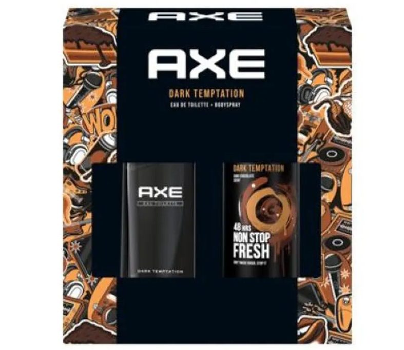 ESTUCHE AXE DESODORANTE SPRAY AXE DARK TEMPTATION 150 ML + FRAGANCIA 75 ML REGULAR