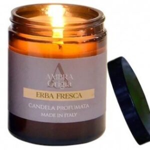 VELA AROMATICA CANDELA AMBRA GRIGIA 120 G ERBA FRESCA 120 GRAMOS REGULAR
