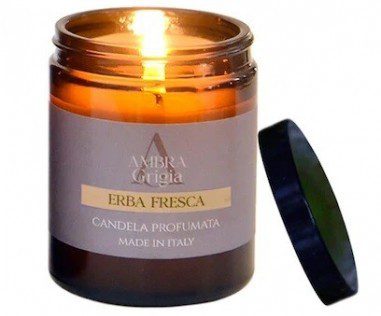 VELA AROMATICA CANDELA AMBRA GRIGIA 120 G ERBA FRESCA 120 GRAMOS REGULAR