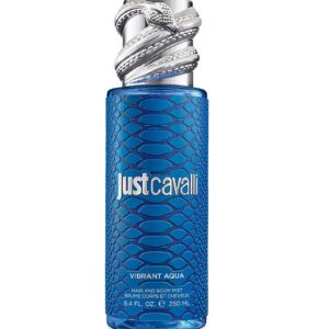 JUST CAVALLI BODY MIST VIBRANT AQUA (BLUE) 250 ML TESTER # (CAJA GENERICA)