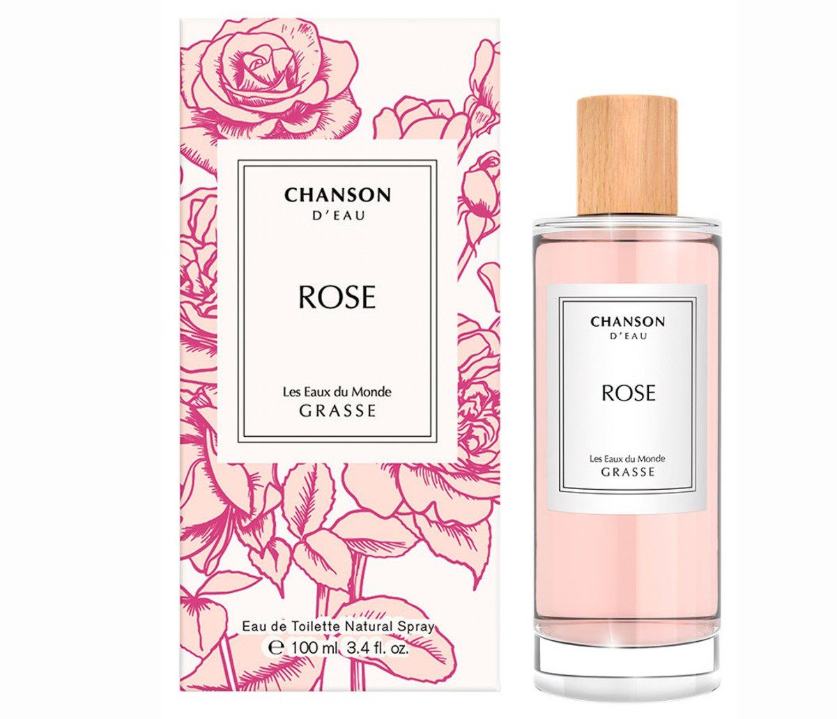 CHANSON D´EAU AROMAS ROSE GRASSE EDT 100 ML TESTER # (CAJA GENERICA)