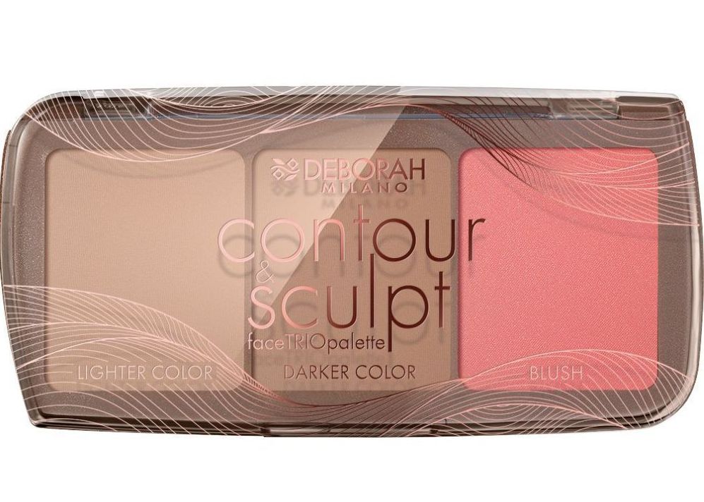 DEBORAH MILANO CONTOUR SCULPT FACE TRIO PALETTE 02 DARK 4x3 GRAMOS REGULAR