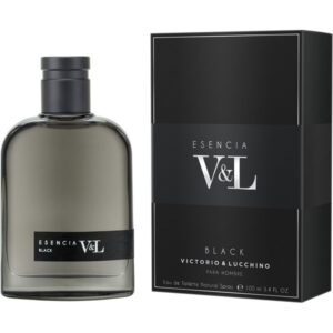 VICTORIO & LUCCHINO ESENCIA BLACK PARA HOMBRES 100 ML (Sin caja, 85% del contenido) TESTER # (CAJA GENERICA)