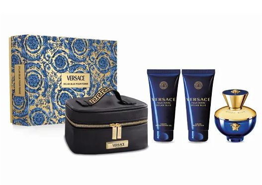 SET VERSACE DYLAN BLUE WOMAN EDP 100ML + SHOWER GEL + BODY LOCION + NECESER REGULAR