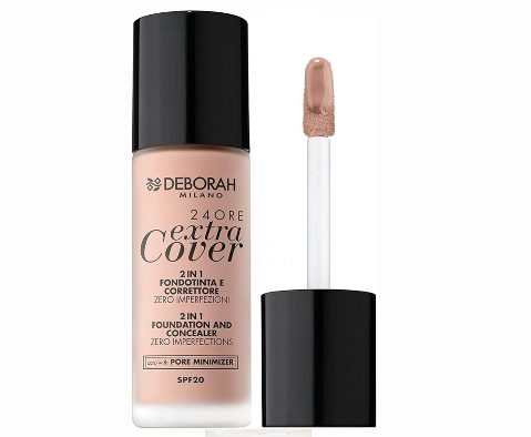 DEBORAH MILANO 24ORE EXTRA COVER 2 EN 1 NUMERO 01 SPF20 30 ML REGULAR