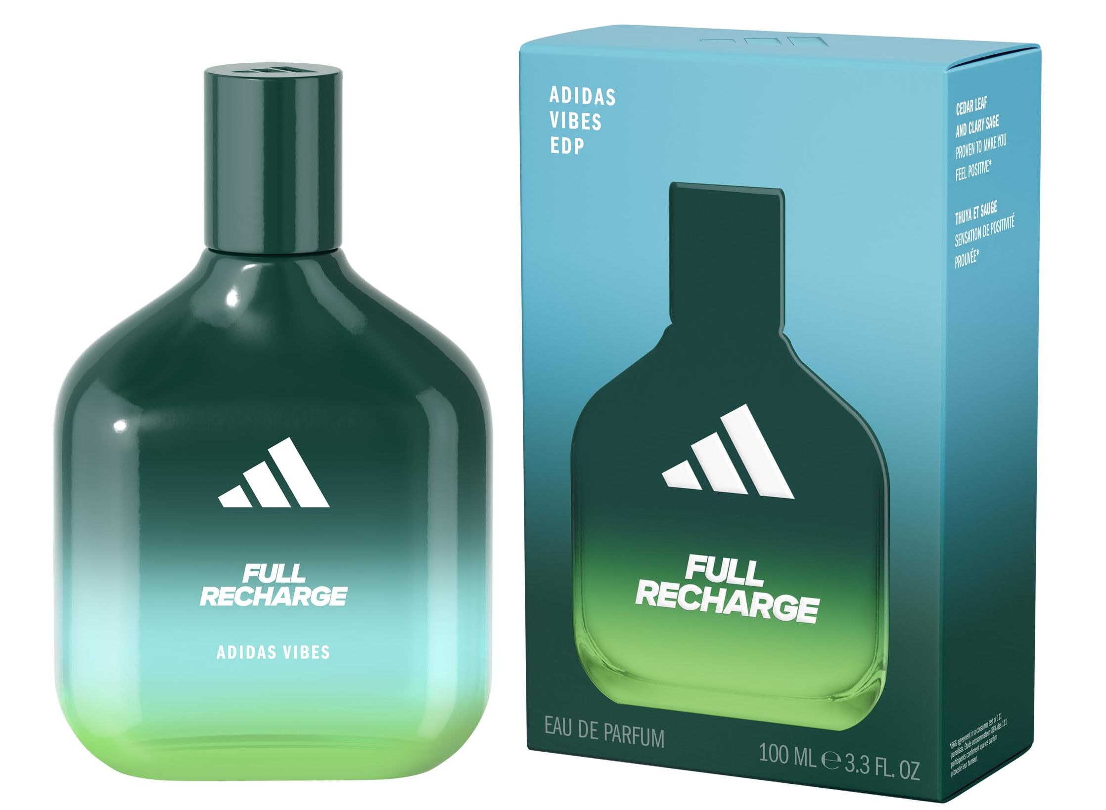 ADIDAS VIBES FULL RECHARGE EDP 100 ML TESTER # (CAJA GENERICA)