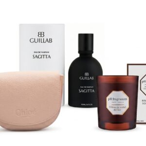 ESPECIAL GUILLAB: SAGITTA FOR WOMAN EDP 100 ML REGULAR + MINI BOLSO CHLOE + VELA AROMATICA PERFUMADA
