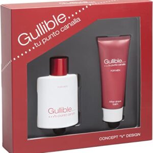 SET CONCEPT V DESIGN GULLIBLE FOR MEN EDT 100 ML REGULAR + AFTER SHAVE BALSAMO 100 ML
