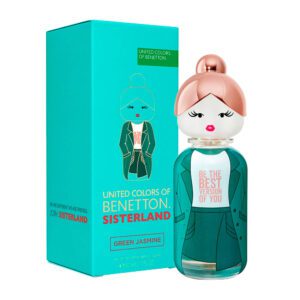 BENETTON SISTERLAND GREEN JASMINE EDT 80 ML TESTER # (CAJA GENERICA)