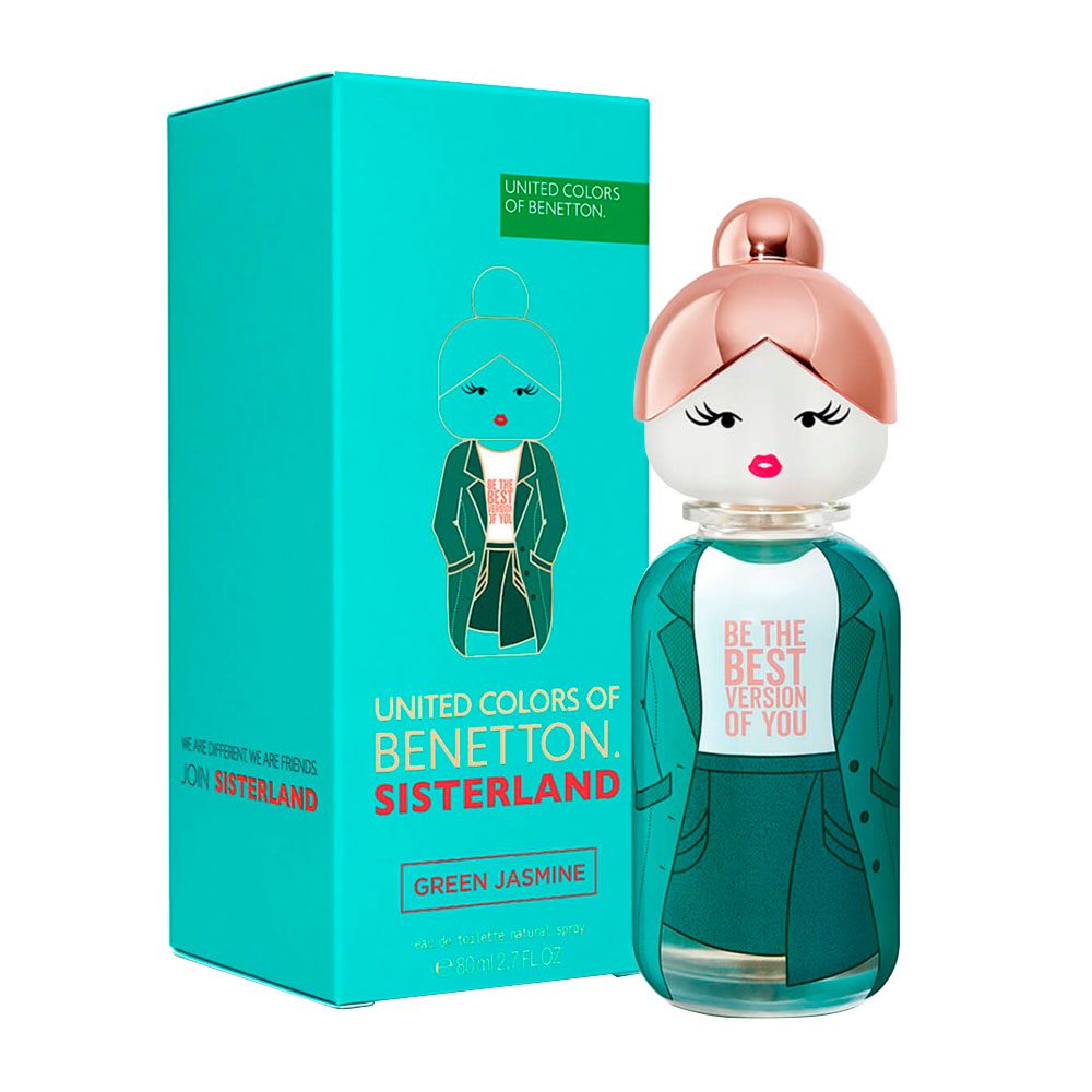 BENETTON SISTERLAND GREEN JASMINE EDT 80 ML TESTER # (CAJA GENERICA)