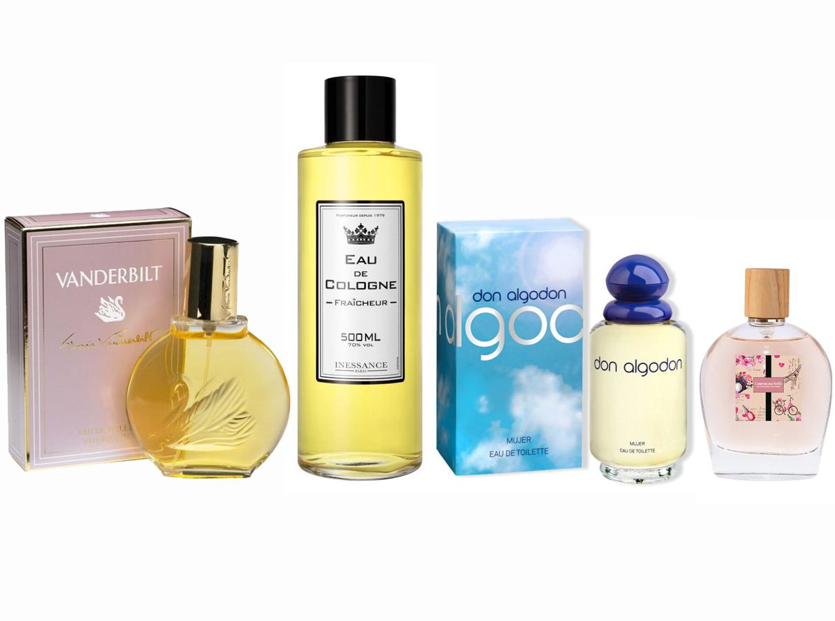 LOTE 29 DE MUJER: VANDERBILT WOMAN EDT 100ML TESTER # (CAJA GENERICA) + INESSANCE PARIS EAU DE COLOGNE FRAICHEUR 500 ML + DON ALGODON MUJER EDT 100 ML TESTER # (CAJA GENERICA) + COQUETTE COUCOU MA BELLE EDT 100 ML TESTER # (CAJA GENERICA)