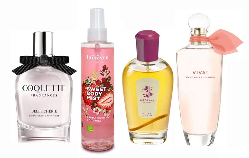 LOTE 2 DE MUJER: VICTORIO & LUCCHINO VIVA EDT 100 ML TESTER # (CAJA GENERICA) + BODY MIST LAISEVEN FRESA DULCE 200 ML TESTER # (CAJA GENERICA) + MADERAS DE ORIENTE EDT 100 ML (Sin caja) TESTER # (CAJA GENERICA) + COQUETE BELLE CHERIE EDT 100 ML (Sin caja)