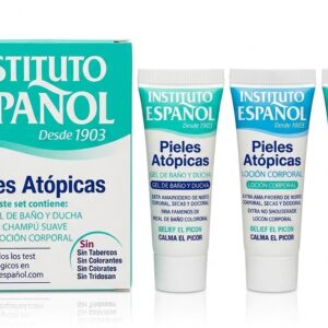 MINI SET INSTITUTO ESPAÑOL PIELES ATOPICAS: GEL DE BAÑO 10 ML + CHAMPU SUAVE 10 ML + LOCION CORPORAL 10 ML