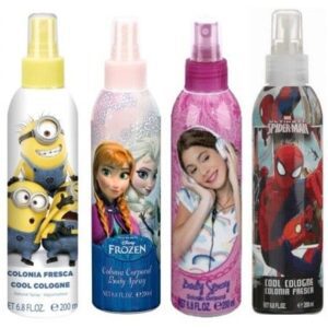 PACK 4 FRAGANCIAS INFANTILES DE 200 ML FROZEN 200 ML + MINIONS 200 ML + VIOLETA 200 ML + SPIDERMAN 200 ML TESTER # (CAJA GENERICA)