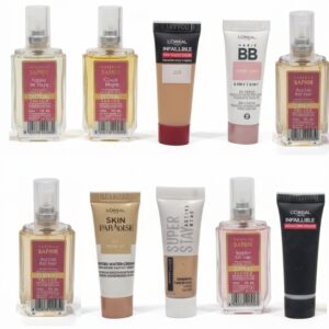 PACK 10 PRODUCTOS: 5 FRAGANCIAS SAPHIR 30 ML CADA UNA + 5 MAQUILAJES 10 ML CADA UNO TESTER # (CAJA GENERICA)