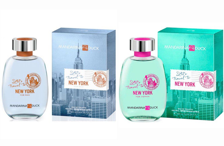 PACK MANDARINA DUCK LETS TRAVEL NY MAN EDT 100 ML TESTER # (CAJA GENERICA) + LETS TRAVEL NY WOMAN EDT 100 ML