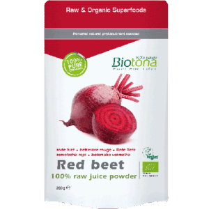 BIOTONA RED BEET RAW POWDER (ZUMO DE REMOLACHA ROJA EN POLVO) 200 GRAMOS REGULAR