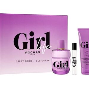 SET ROCHAS GIRL LIFE EDP 75 ML + MINIATURA 7,5 ML + BODY LOCION 100 ML REGULAR