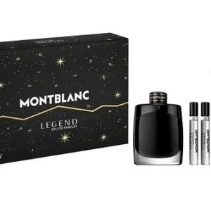 SET MONT BLANC LEGEND MAN EDP 100 ML + 2 MINIATURAS DE 7.5 ML+GEL BAÑO 100ML TESTER # (CAJA GENERICA)
