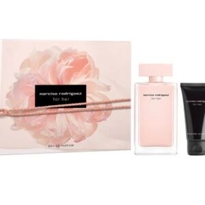 SET NARCISO RODRIGUEZ FOR HER (BOTELLA ROSA) EDP 100ML + BODY LOCION 50 ML REGULAR + MINIATURA REGULAR