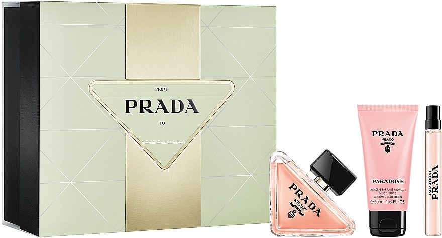 SET PRADA PARADOXE EDP 90 ML + MINIATURA 10 ML + BODY LOCION REGULAR