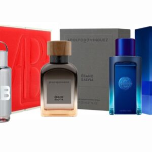 PACK 3 PERFUMES PARA HOMBRE: AGUA FRESCA EBANO SALVIA EDP 120ML TESTER + ANTONIO BANDERAS THE ICON SUPREME FOR MEN EDP 100 ML TESTER + BLOOD CONCEPT AB EDP 40 ML VAPO REGULAR